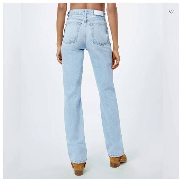 RE/DONE High Rise Loose Fit in Bleach Destroy Color Size 26 NWOT - Picture 2 of 12